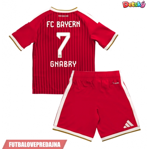 Lacne Dětský Futbalové dres Bayern Munich Serge Gnabry #7 2026-27 Krátky Rukáv - Domáci (+ trenírky)